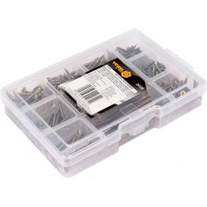 VOREL Set 370 de suruburi pentru lemn cu cap plat,..